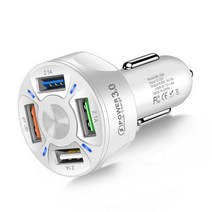 차량용핸드폰거치대 4포트 USB 자동차 충전 빠른 7A 미니 아이폰 11 12 13 Xiaomi 화웨이 휴대 전화 어댑터, 02 White