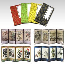 한지 민화 미니병풍만들기(소-4폭) DIY 한지공예 만들기세트 두리한지공방, 모란, 5.영모도(소-4종)