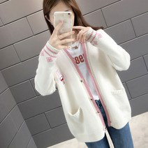 메이리앤 리본토끼자수 니트 가디건