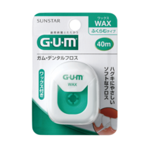 GUM 검 그린 왁스 치실 (40m), 6개, 1개