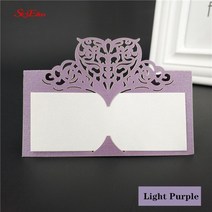 생일축하카드 팝업카드 메세지 세트10/50/100장 세트 웨딩 테이블 카드 종이, 11 light purple_03 100장 세트