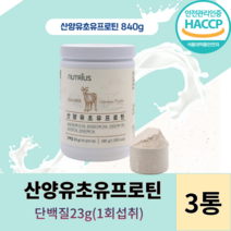 산양유 초유 프로틴 단백질 분리대두단백 농축 유청단백질, 3통