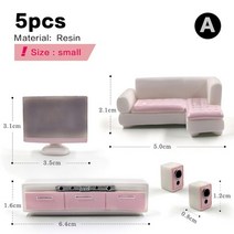 diy 미니어처 하우스 집 만들기 아주 작은 미니 가구 현대 그림 모델 인형 장식 인형, 5pcs 작은 -a