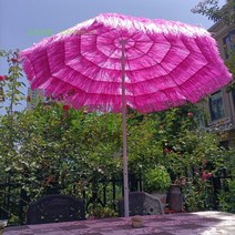 라탄 핑크 파라솔 비치 카페 밀짚 동남아 감성 하와이, 핑크파라솔