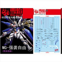 설염데칼 (MG59) MG 스트라이크프리덤 건담 UV 형광 습식 데칼