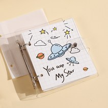 콜북제작 예쁜 폴라로이드 앨범 콜렉터북 포카 보관 바인더 수납본책 루스페이퍼 사진집꽂이식, 05 3인치 MY STAR단색-화이트 통기성 내부페이지