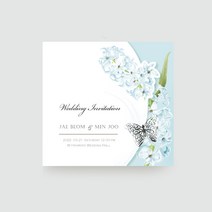 프롬앤투 FW3b 블루히아신스 청첩장 모바일청첩장 초대장 웨딩, 300개