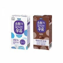 매일유업 소화가잘되는우유 오리지널 12팩+초코12팩 190ml, 단품, 단품