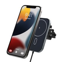 초텍 차량용 고속 무선충전기 핸드폰 거치대, 블랙 T200-F, 블랙 T200-F