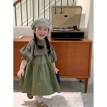 [아꾸꼬] 여아원피스 맨투맨셔링원피스세트