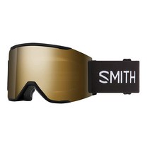 Smith Optics Squad MAG 로우 브릿지 핏 유니 스노우 겨울 고글 - 블랙 ChromaPop 선 블랙 골드 미러, ChromaPop Sun Black Gold Mirro, Black