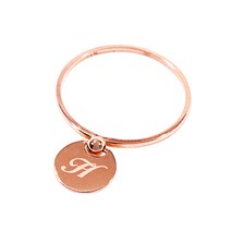 포포레브 14k 코인 이니셜 반지