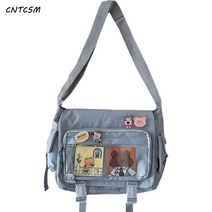 ins 대용량 학생 수업 가방 투명 통가방 계 하라주쿠 고착감 소녀 숄더 크로스백