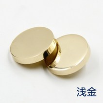 의류 단추 보석 금속 금장 메탈 보석 부자재 의류 니트 코트 가방 버튼 6종, 15mm[8개]개, 라이트 골드 평면 버클