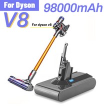 다이슨 V8 21.6V 98000mAh 배터리 교체 다이슨 V8 절대 무선 진공 휴대용 진공청소기 다이슨 V8 배터리, 1개