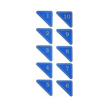모서리 삼각 테이블번호표 안내번호표 1~50 숫자판, 빨강 11~20