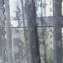 흰색 레이스 얇은 명주 그물 커튼 침실 꽃 창 치료 유럽 스타일 쉬어 보일 거실 주방 드레이프 소녀 방
