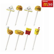 [토루네] 예쁜 소풍 도시락 꾸미기 햄버거 세트 피크닉 도시락 데코 픽 8p 과일꽂이