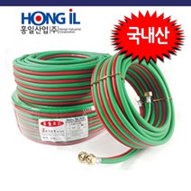 홍일산업 국내산 쌍줄호스 고압 물호스 슈퍼호스 워터흐스릴 편사호스 농업용호스 산업용호스, 1개, 홍일산업 쌍줄호스 5mm × 50M
