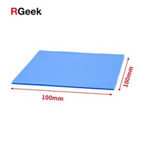 써멀패드 그래픽카드 RGEEK GPU CPU 히트싱크 냉각 열전도 실리콘 패드 고품질 전열 개스킷 방열 패드 6.0W/mK 100x100 x 1mm 신제품, 01 Size 100x100mm, 05 thickness 3mm