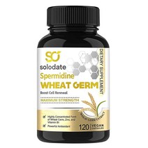 Solodate Spemidine 고함량 1500mg 밀배아추출물 항산화 건강세포재생 면역지지체 120캡슐