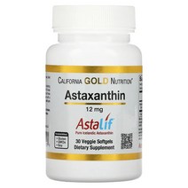 (해외)캘리포니아 골드 California Gold Nutrition 아스타잔틴 12mg 30정, 1개
