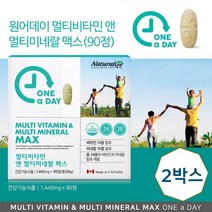 네추럴라이즈 원어데이 멀티비타민 앤 멀티미네랄 맥스, 90정, 2개
