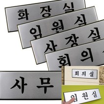 사무실표지판 사무실명패 알루미늄 사무실용 표찰 대, 회의실