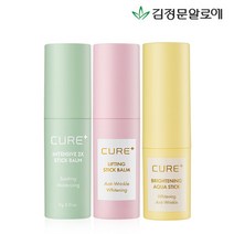 김정문알로에 [김정문알로에] 큐어 수분 리프팅 브라이트닝 스틱밤 3종, 단품없음