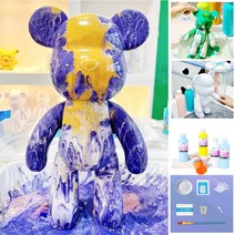 푸어링아트 DIY 세트 플루이드아트 푸어링베어, 23cm, N14