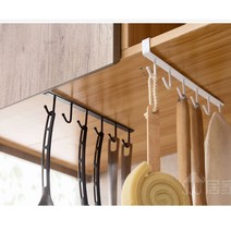 민스리빙 1+1 모던 주방다용도걸이 클립형, 화이트, 2개입