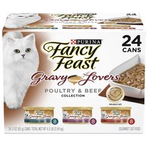 퓨리나 팬시피스트 그레이비 러버(3종류 믹스) Fancy Feast Gravy lovers Premium Catfood 프리미엄 고양이 음식 85g x 24개 1박스 버라이어티 팩