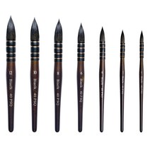 페인트붓 순수 카잔 다람쥐 털 수채화 아티스트 페인트 퀼아트 브러시 100 40PSQ, 8.7PCS