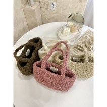 (DIY) 테디백 뜨기 코바늘 패키지 탄탄한 뽀글이 가방 뜨개 키트 겨울 숄더백 핸드백, 초코브라운