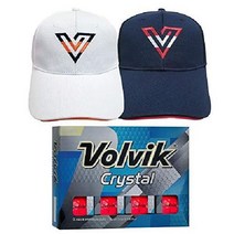 볼빅 크리스탈 3피스 프리미엄 컬러 골프공 2더즌, 2 다스 + 5 마커, 빨간색