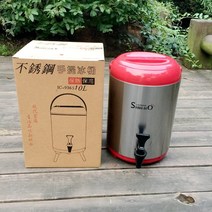 가정용 업소용 티컨테이너 버블티통 차통 리터 버킷 밀크티 10L+UPPERCUT 양말, 레드