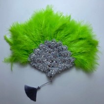 큰 크기 디자인 아프리카 오렌지 깃털 팬 숙 녀 웨딩 신부 더블 사이드 나이지리아 꽃 Handfan 너슬 부채, [01] 35cmx45cm, double side 34