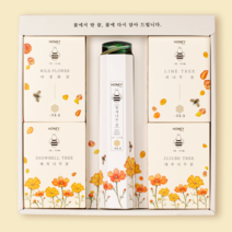 -23.5 프리미엄 꽃꿀 선물세트 혼합 HONEY in flower 벌꿀 헛개나무꿀 스틱꿀 꿀스틱 야생화꿀 잡화꿀 대추나무꿀 피나무꿀 때죽나무꿀, 세로(2023 꿀빛~)