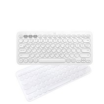 로지텍 블루투스 멀티 디바이스 키보드, 키스킨 포함, 퓨어화이트, K380