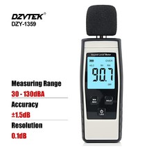데시벨측정기 DZYTEK 사운드 레벨 미터 디지털 핸드 헬드 DB 미터 사운드 모니터 잡음 오디오 레벨 미터 30, 한개옵션0