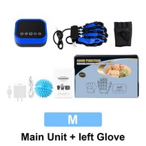 코어스케이팅 보드 매트 편마비 스트로크 복구 손가락 재활 로봇 장갑 건강 전기 손 물리 치료 장치, Left M+US Plug