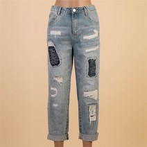 [블루페페] NC08 포인트 데님 배기바지 (P213PSA605)