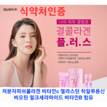 한소희 식약처 인증 저분자 피쉬 콜라겐 가루 분말 파우더 경남제약 레모나 결 플러스 60포 비타민C 히알루론산 비타민b 귤 약국, 3개(6달분)