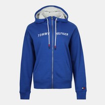 타미힐피거 여성용 그래픽 로고 후드집업 TP14957J LAP 라피스블루