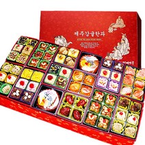 열매마을 제주 감귤 한과 2단~ 3단 감귤 유과 선물 부모님 추석 명절 선물세트 설 전통 찹쌀 떡 과자 간식, 3번 제주감귤한과 3단(고급)