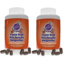 내츄럴홈큐어 망고스틴 리치 페리카프 냉동건조 515MG 120캡슐 2팩, 개, 120 카운트(2팩)