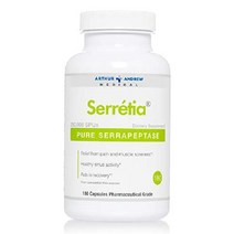 아서 앤드류 메디컬 Arthur Andrew Medical 세레티아 퓨어 세라펩타아제 포뮬러 180 캡슐 세라펩타제 효소, 180 카운트(1팩)
