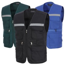 봄가을 KS 멀티포켓 야광띄 작업조끼 KSV2402