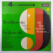 (중고LP)(MADE IN ENGLAND) BEETHOVEN/ 베토벤 교향곡 9번 합창/ 런던 교향악단/ 레오폴드 스토코프스키/ 자켓 A/ 음반 사용감 있음 EX