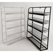 과자 빵 간식 편의점 마트 철제 4단 진열대 펜트리 Y226, 가격표시 쫄대 없음, 1개, 화이트